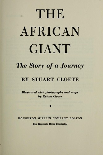 Cover for The African giant