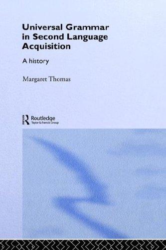Cover for Universal grammar in second language acquistion