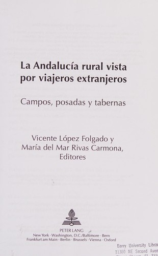 Cover for La Andalucía rural vista por viajeros extranjeros