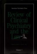 Cover for Review of Clinical Psychiatry and the Law