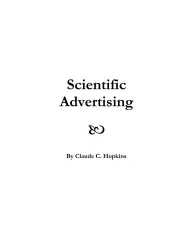 Cover for Scientific advertising