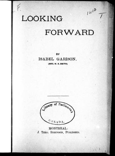 Cover for Looking forward