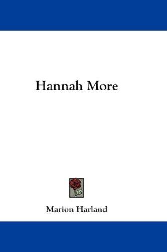 Cover for Hannah More