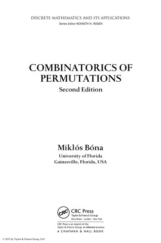 Cover for Combinatorics of permutations