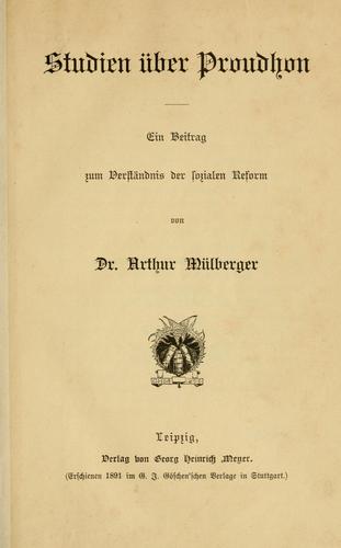 Cover for Studien über Proudhon