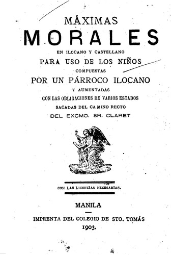 Cover for Maximas morales