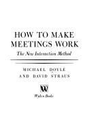 Cover for How to make meetings work