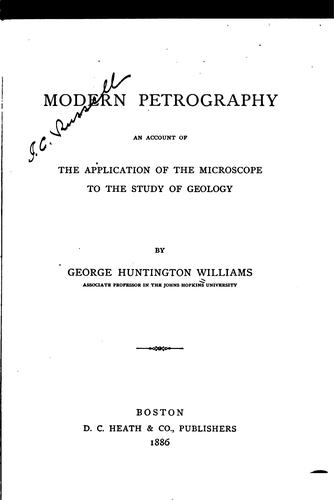 Cover for Modern petrography.