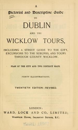 Cover for pictorial and descriptive guide to Dublin and the Wicklow tours ...
