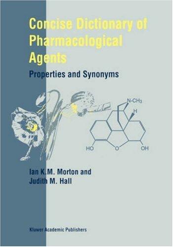 Cover for Concise Dictionary of Pharmacological Agents