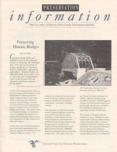 Cover for Preserving Historic Bridges