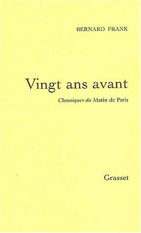 Cover for Vingt ans avant