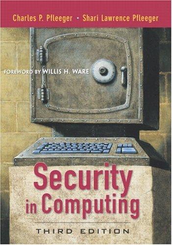Cover for Security in Computing, Third Edition