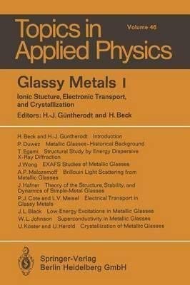 Cover for Glassy Metals I