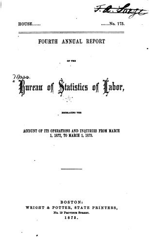 Cover for Annual Report on the Statistics of Labor