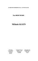 Cover for Mélanie Klein