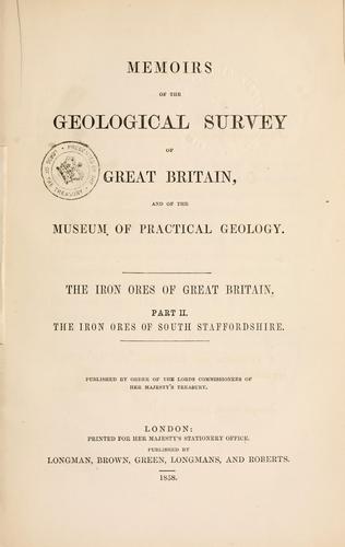 Cover for Iron ores of Great Britain