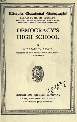 Cover for Democracy's High School.