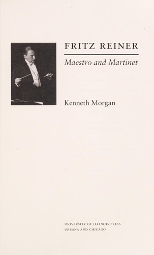 Cover for Fritz Reiner, maestro and martinet