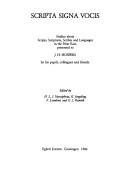 Cover for Scripta signa vocis