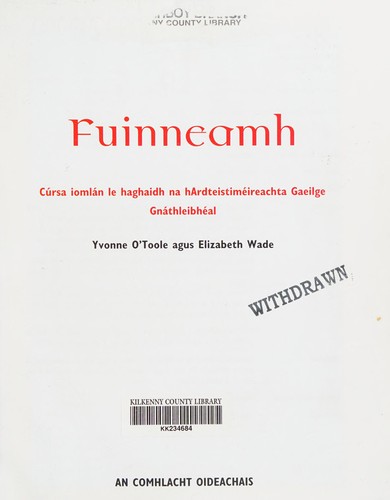 Cover for Fuinneamh