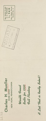 Cover for World's finest bulbs for 1950 fall planting