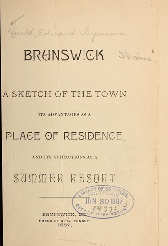 Cover for Brunswick ; a sketch of the town