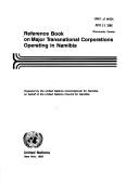 Cover for Reference book on major transnational corporations operating in Namibia