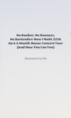 Cover for No Booker, No Bouncer, No Bartender
