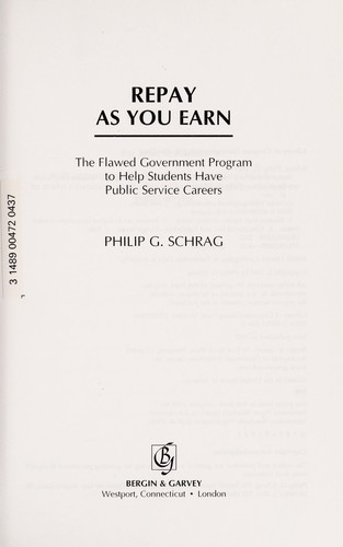 Cover for Repay as you earn