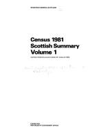 Cover for Census 1981, Scottish summary