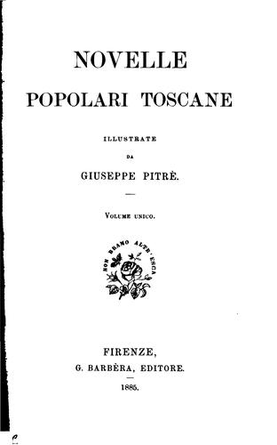 Cover for Novelle popolari toscane