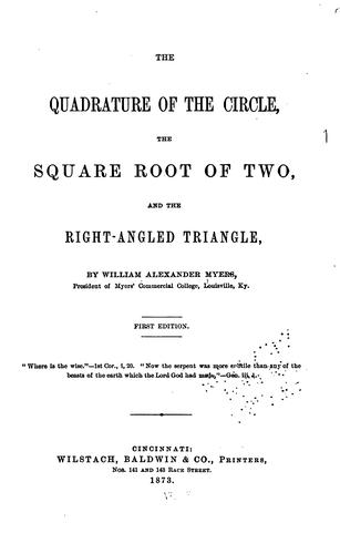 Cover for The quadrature of the circle