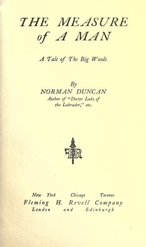 Cover for The measure of a man