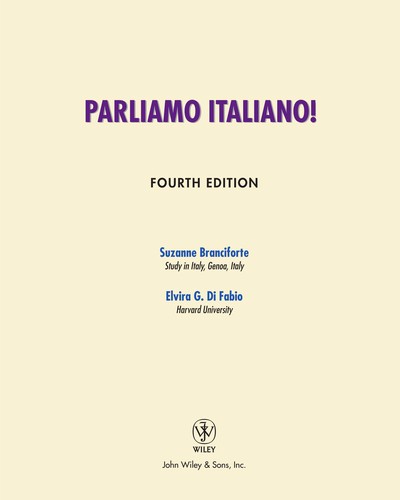 Cover for Parliamo italiano!