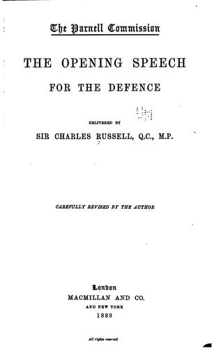 Cover for Parnell commission.