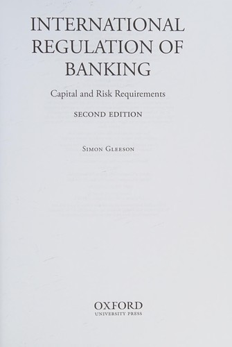 Cover for International Regulation of Banking
