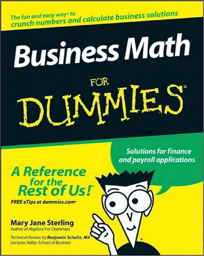 Cover for Business Math for Dummies
