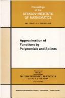 Cover for Approximation of functions by polynomials and splines