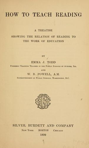 Cover for How to teach reading
