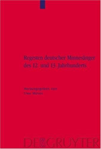 Cover for Regestenwerk der Deutschen Minnesanger des 12 und 13 Jahrhunderts