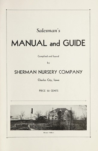 Cover for Salesman's manual and guide
