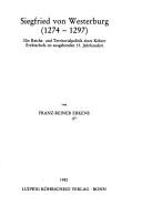 Cover for Siegfried von Westerburg (1274-1297)