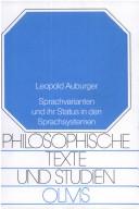 Cover for Sprachvarianten und ihr Status in den Sprachsystemen