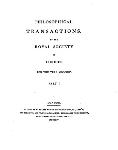 Cover for Philosophical Transactions
