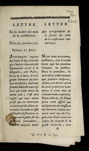 Cover for Lettre
