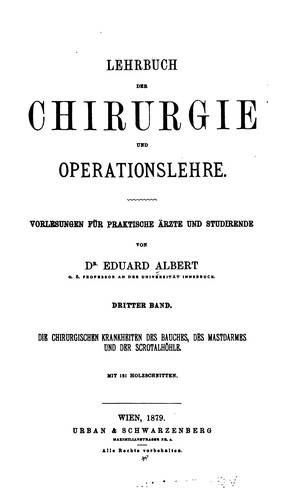 Cover for Lehrbuch der Chirurgie und Operationslehre. v. 4, 1880