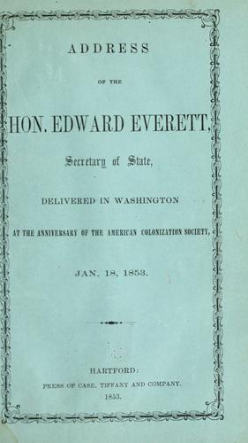 Cover for [Annual addresses]