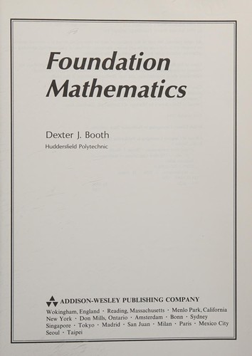 Cover for Foundation mathematics