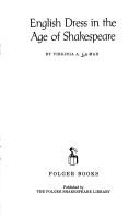 Cover for English Dress in the Age of Shakespeare